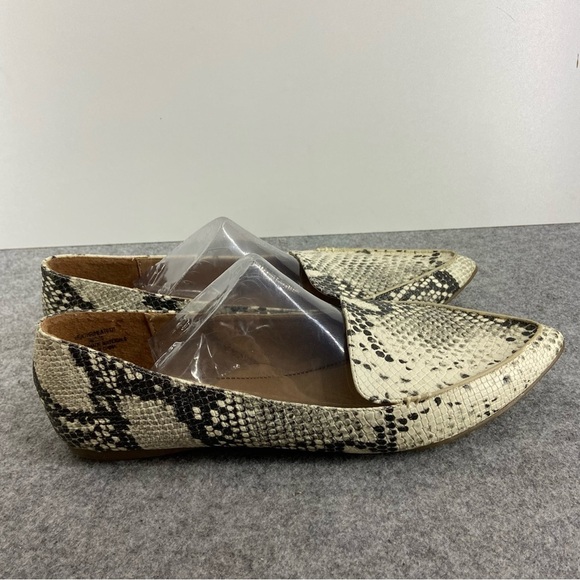 Madden Girl Leather Snakeskin Pointed Toe Slip On Loafers Women’s Size 10 - Picture 3 of 7